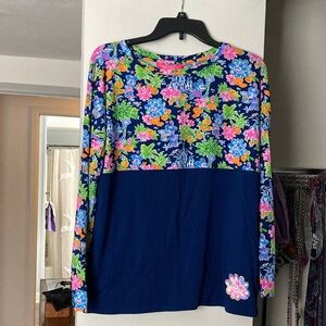 Lilly Pulitzer Women's Finn Long Sleeve Top size S NWT